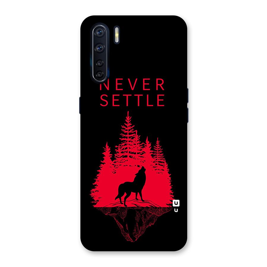 Never Settle Wolf Back Case for Oppo F15