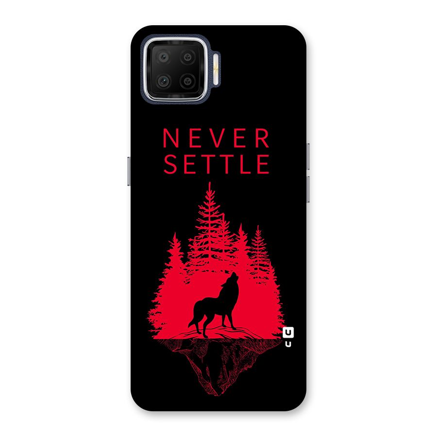 Never Settle Wolf Back Case for Oppo F17