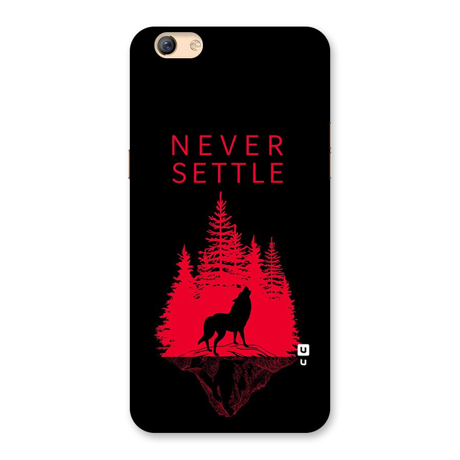 Never Settle Wolf Back Case for Oppo F3 Plus