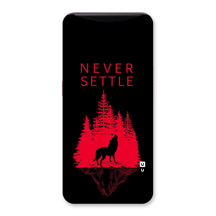 Never Settle Wolf Back Case for Oppo Find X