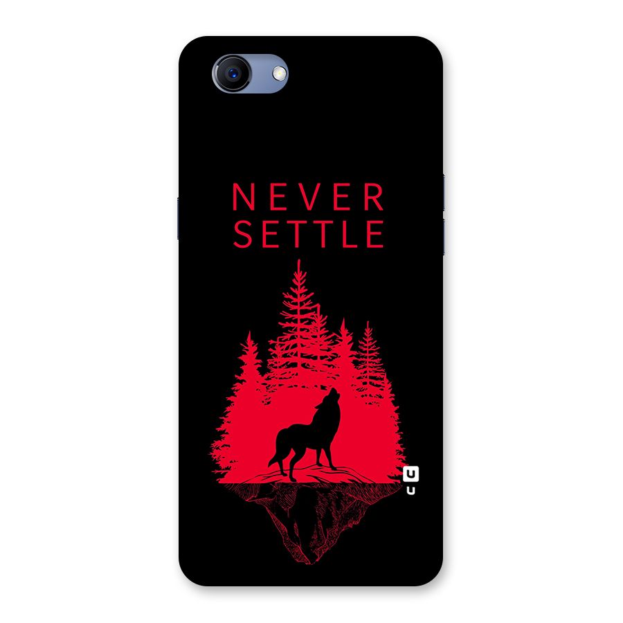 Never Settle Wolf Back Case for Oppo Realme 1