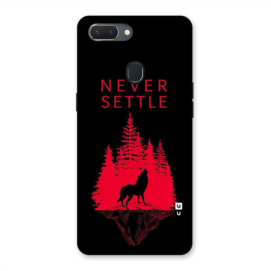 Never Settle Wolf Back Case for Oppo Realme 2