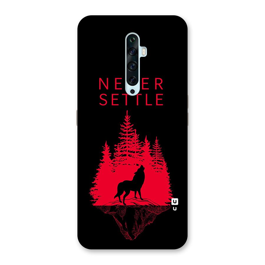 Never Settle Wolf Back Case for Oppo Reno2 Z