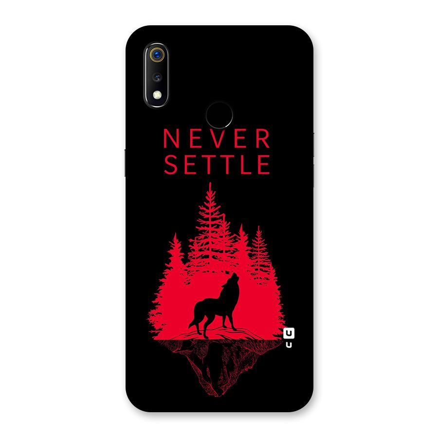 Never Settle Wolf Back Case for Realme 3