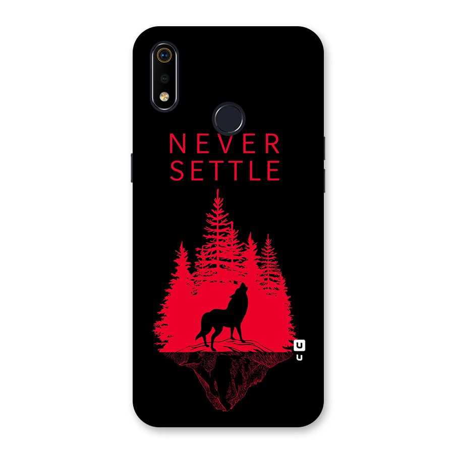 Never Settle Wolf Back Case for Realme 3i