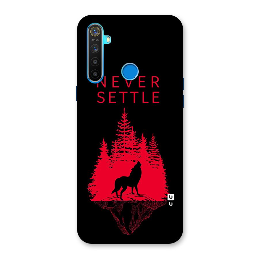 Never Settle Wolf Back Case for Realme 5