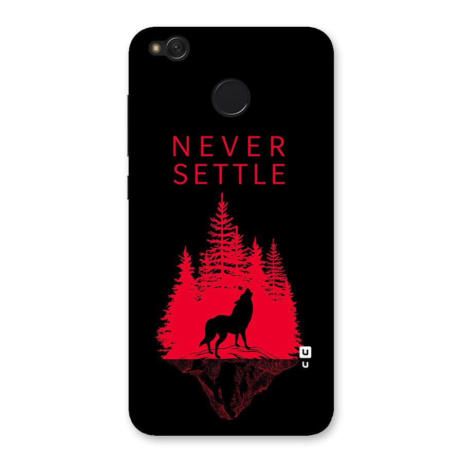 Never Settle Wolf Back Case for Redmi 4