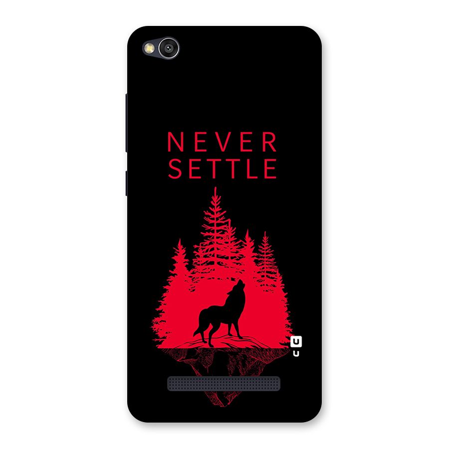 Never Settle Wolf Back Case for Redmi 4A