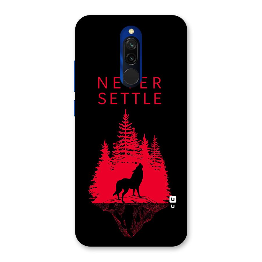 Never Settle Wolf Back Case for Redmi 8