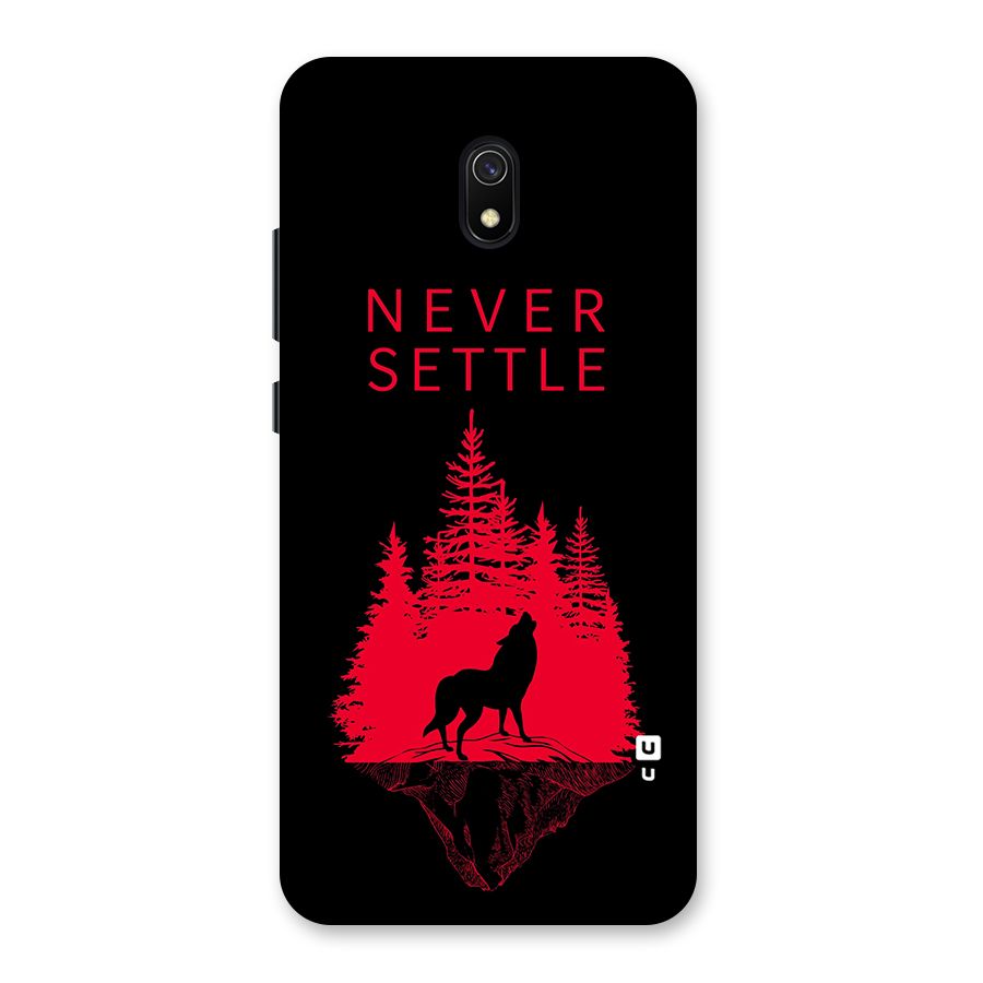 Never Settle Wolf Back Case for Redmi 8A
