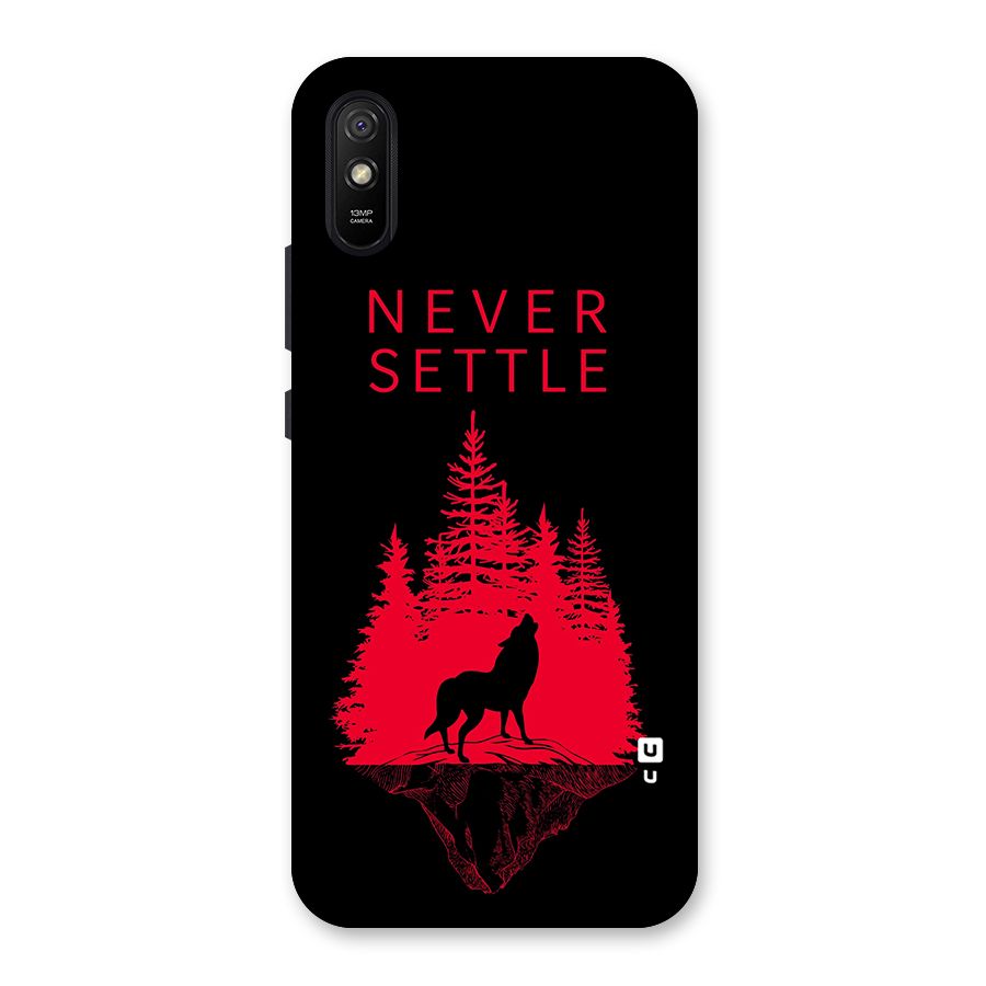 Never Settle Wolf Back Case for Redmi 9i