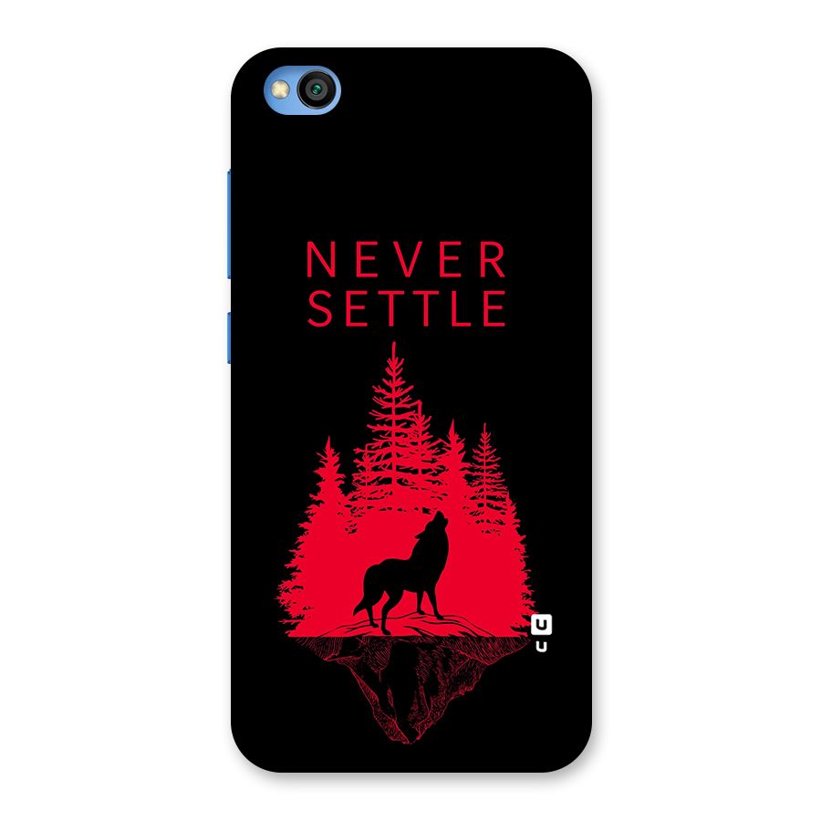 Never Settle Wolf Back Case for Redmi Go