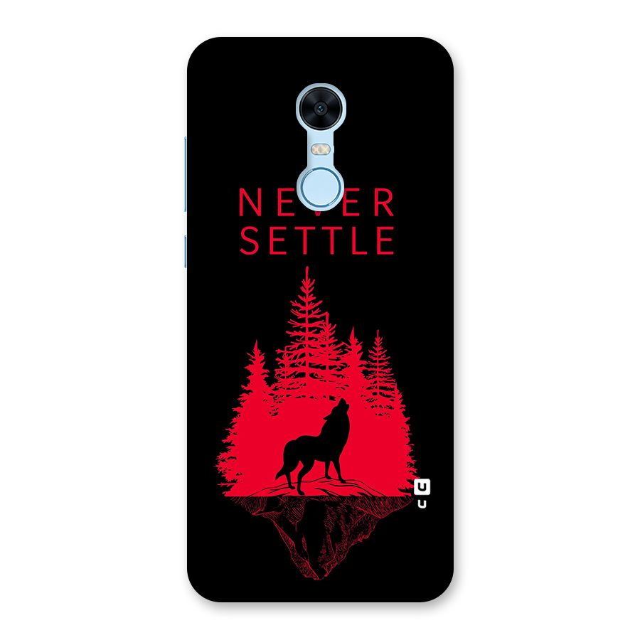Never Settle Wolf Back Case for Redmi Note 5