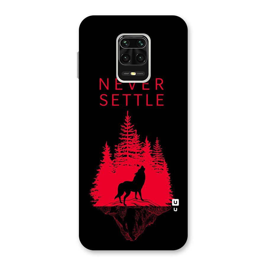Never Settle Wolf Back Case for Redmi Note 9 Pro Max