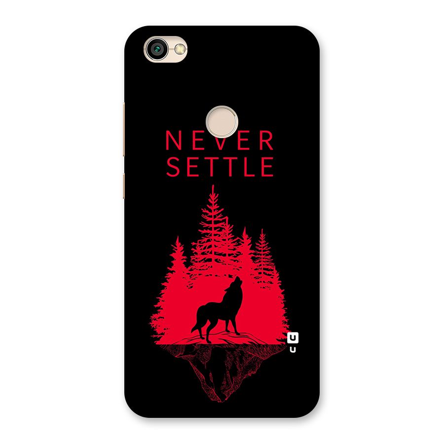 Never Settle Wolf Back Case for Redmi Y1 2017