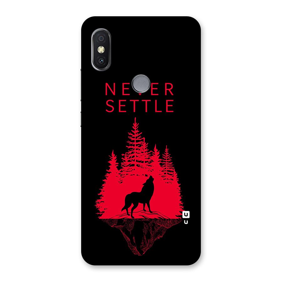 Never Settle Wolf Back Case for Redmi Y2