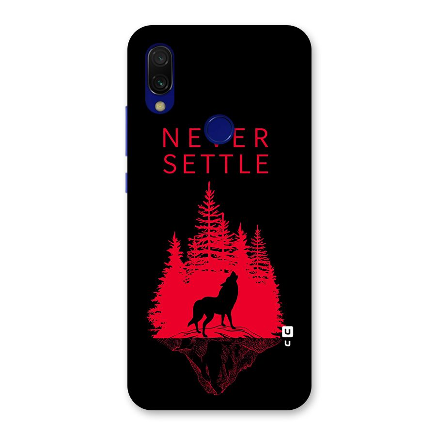 Never Settle Wolf Back Case for Redmi Y3