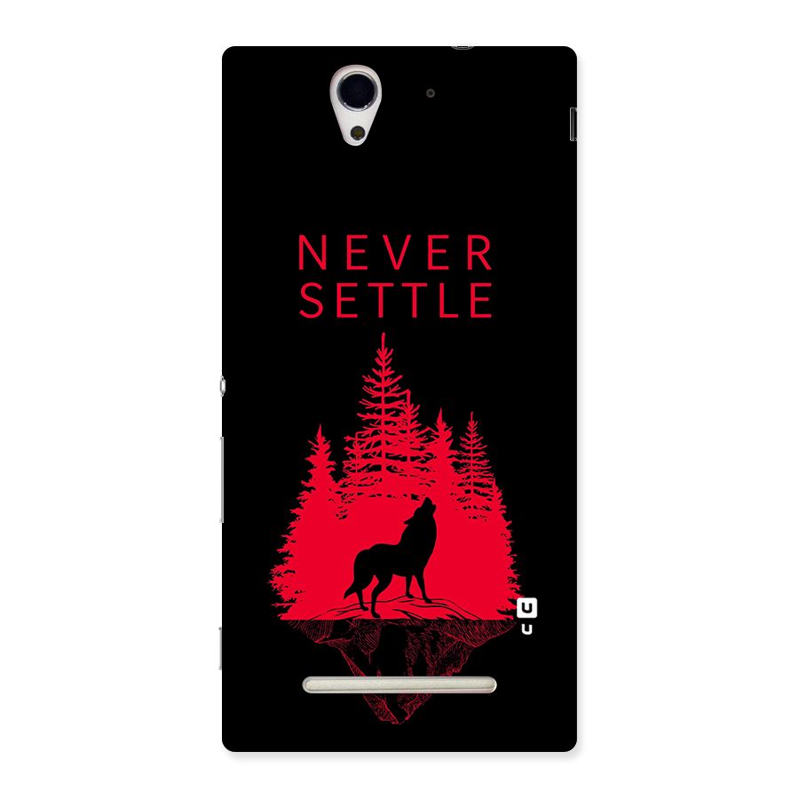 Never Settle Wolf Back Case for Sony Xperia C3