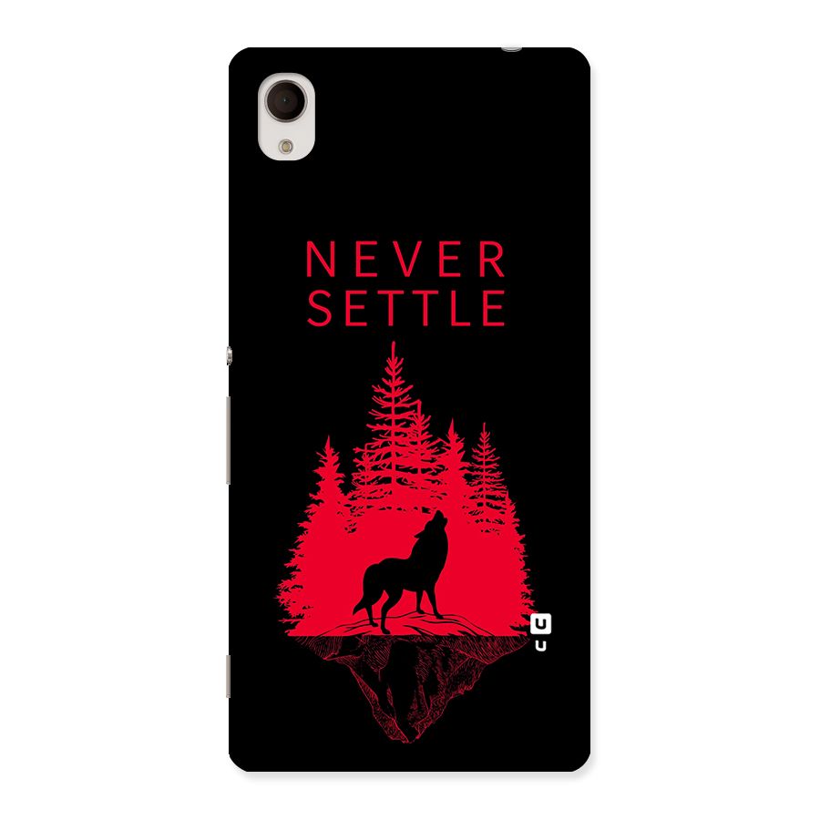 Never Settle Wolf Back Case for Sony Xperia M4