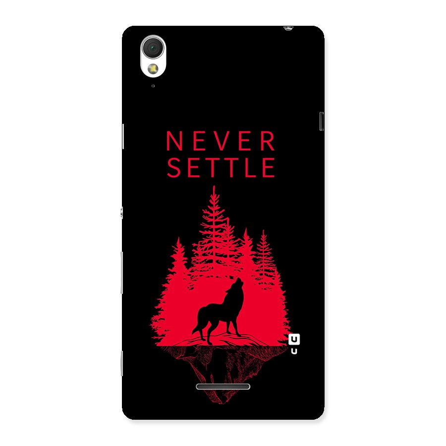 Never Settle Wolf Back Case for Sony Xperia T3