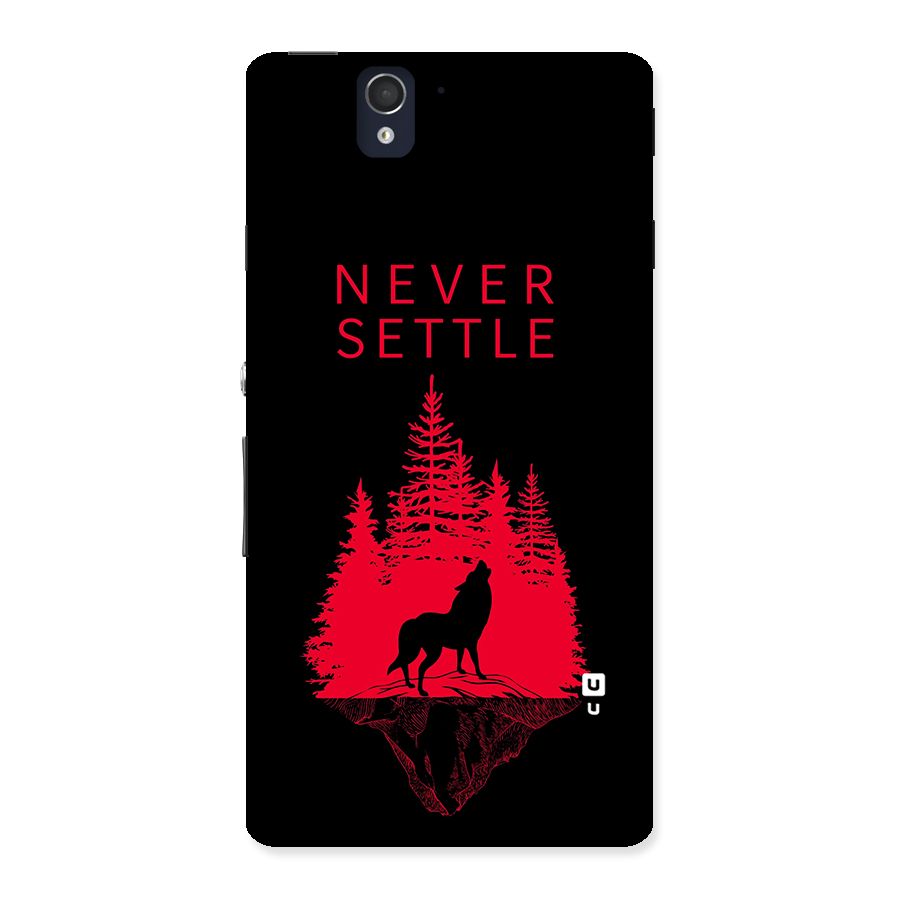 Never Settle Wolf Back Case for Sony Xperia Z