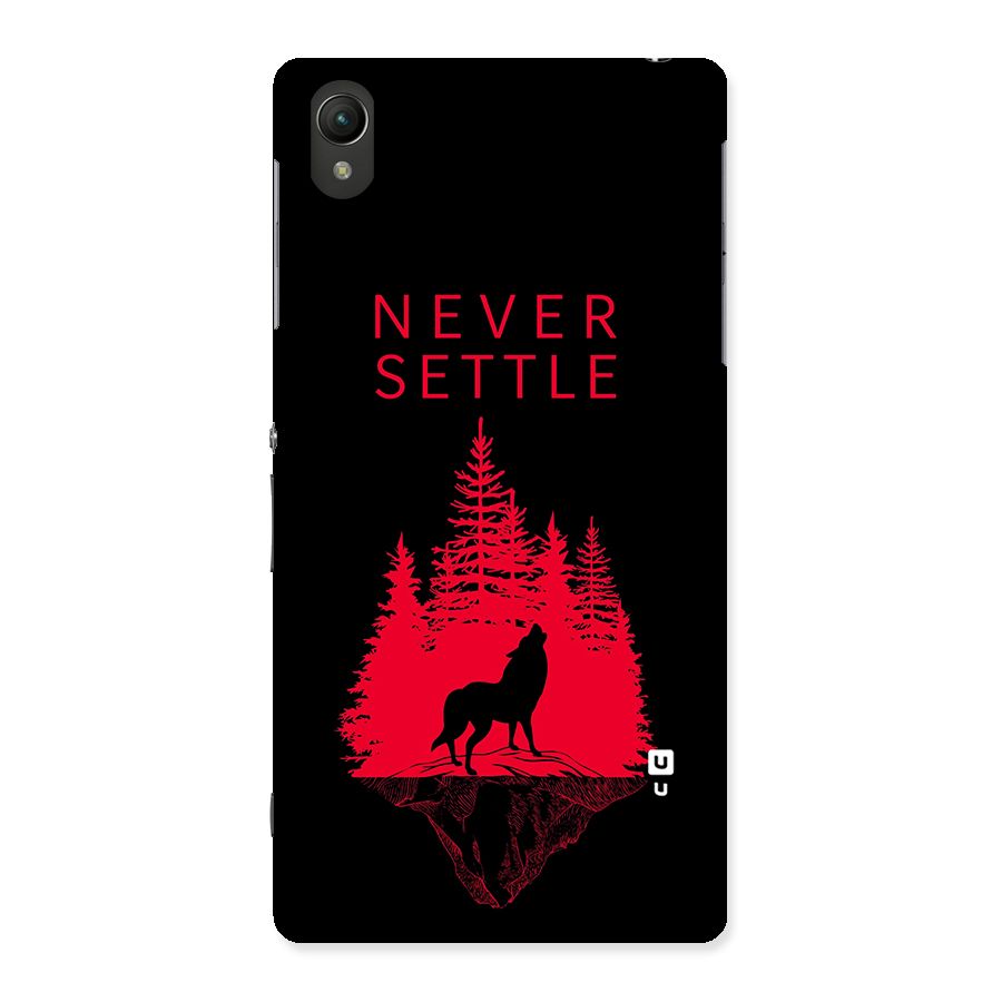 Never Settle Wolf Back Case for Sony Xperia Z2