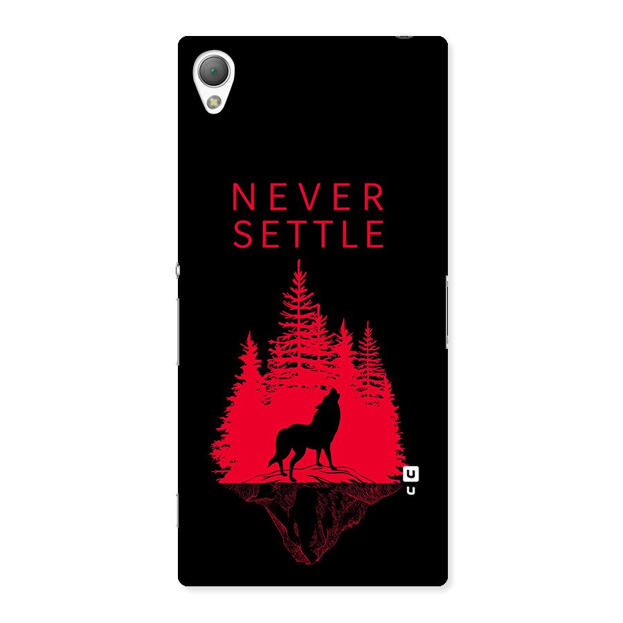 Never Settle Wolf Back Case for Sony Xperia Z3