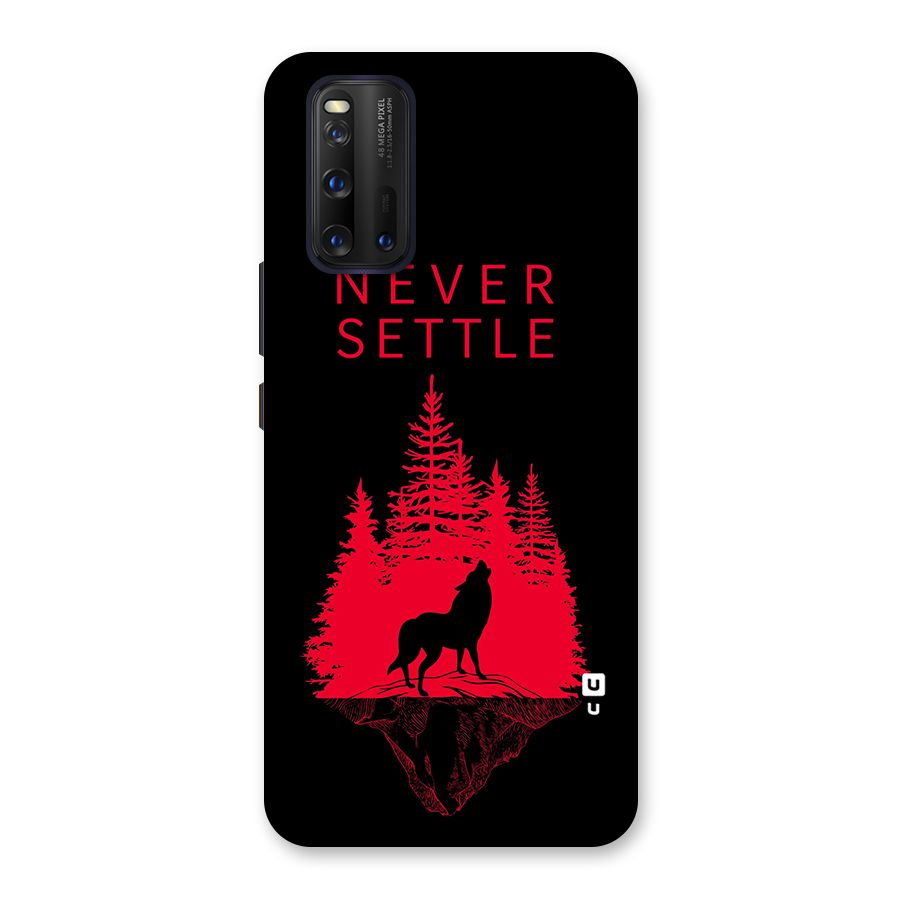 Never Settle Wolf Back Case for Vivo iQOO 3
