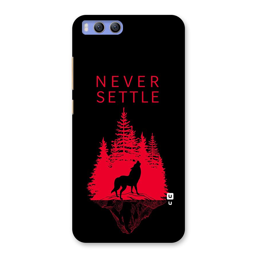 Never Settle Wolf Back Case for Xiaomi Mi 6