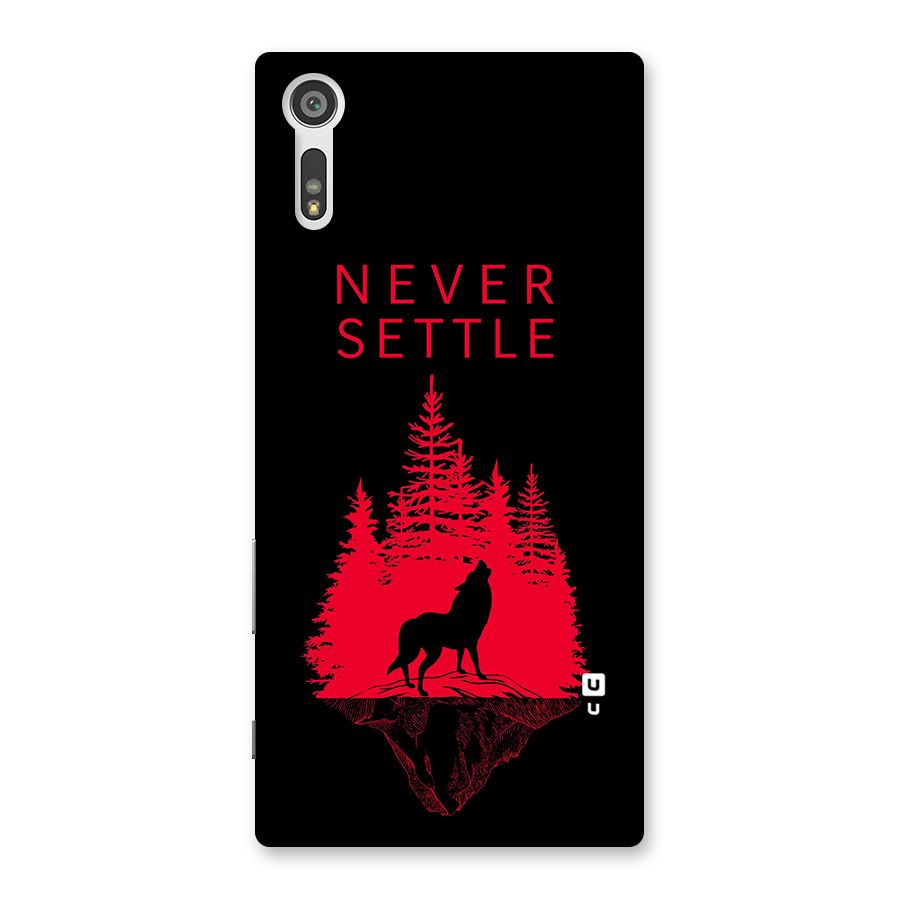 Never Settle Wolf Back Case for Xperia XZ