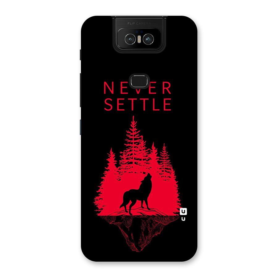 Never Settle Wolf Back Case for Zenfone 6z