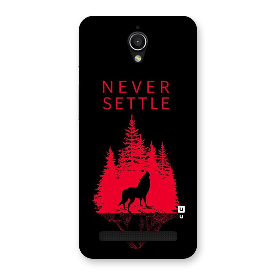 Never Settle Wolf Back Case for Zenfone Go