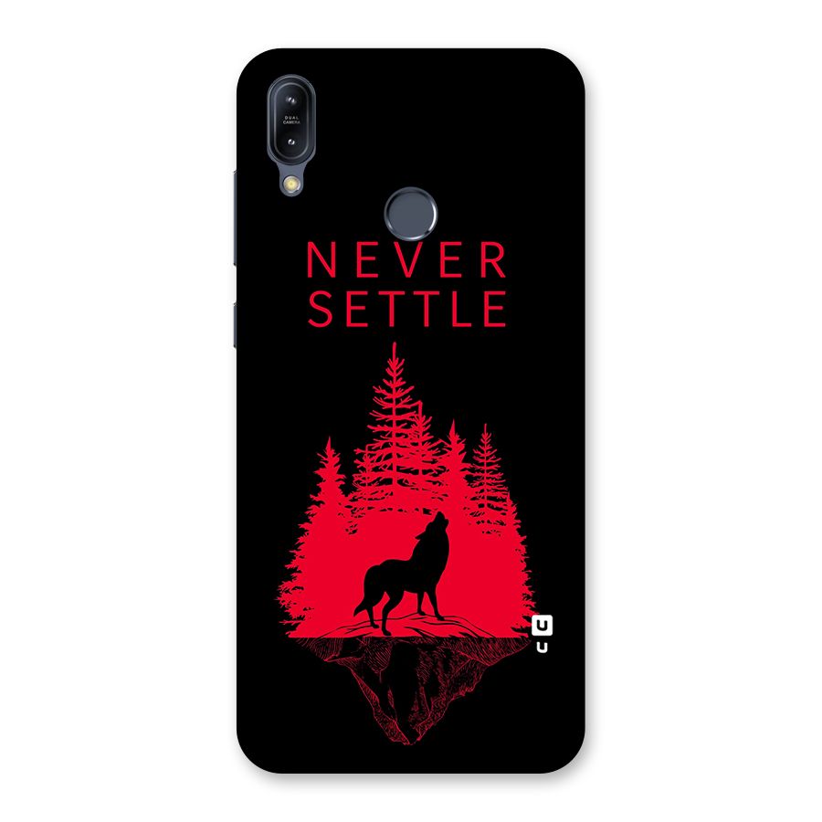 Never Settle Wolf Back Case for Zenfone Max M2