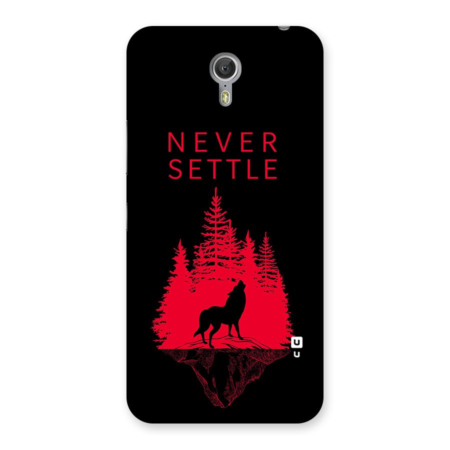 Never Settle Wolf Back Case for Zuk Z1