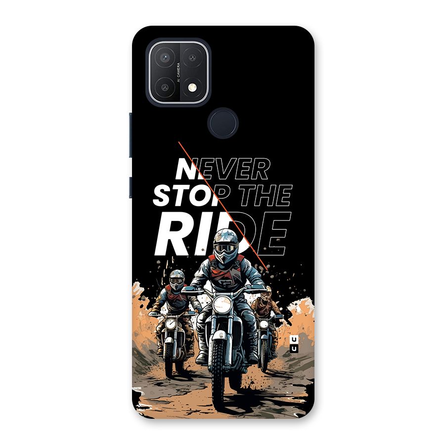 Never Stop ride Back Case for Oppo A15