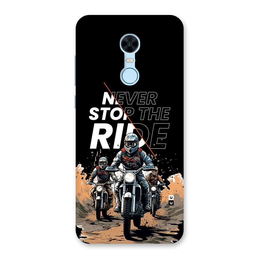 Never Stop ride Back Case for Redmi Note 5