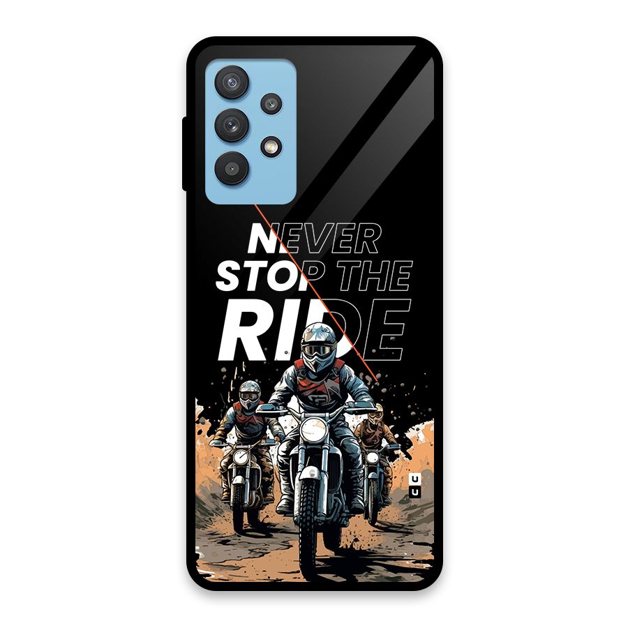 Never Stop ride Glass Back Case for Galaxy M32 5G