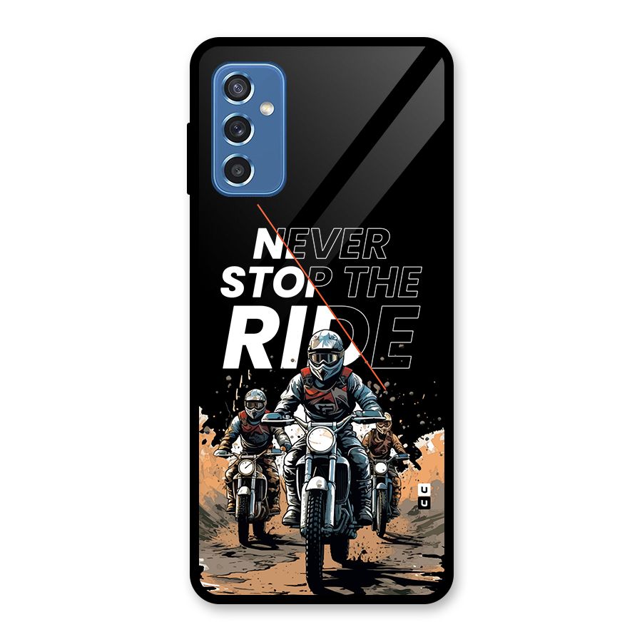 Never Stop ride Glass Back Case for Galaxy M52 5G