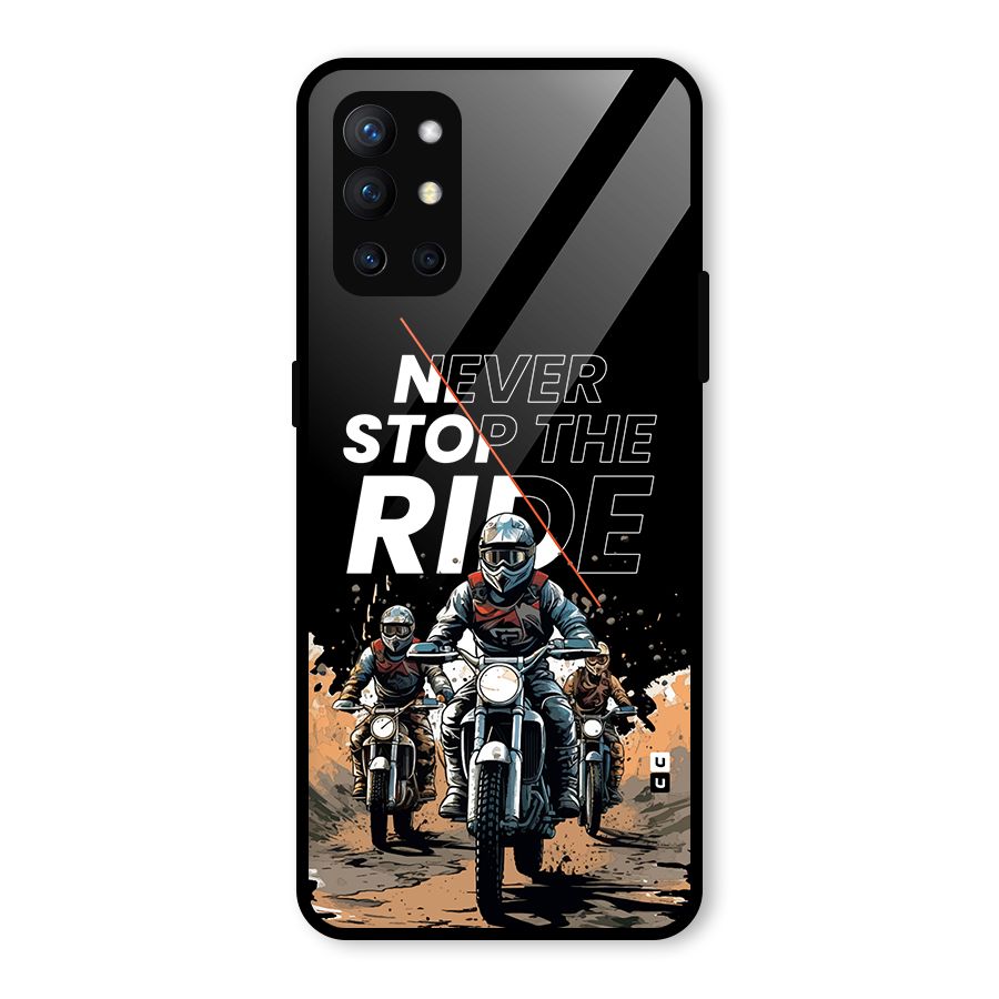 Never Stop ride Glass Back Case for OnePlus 9R
