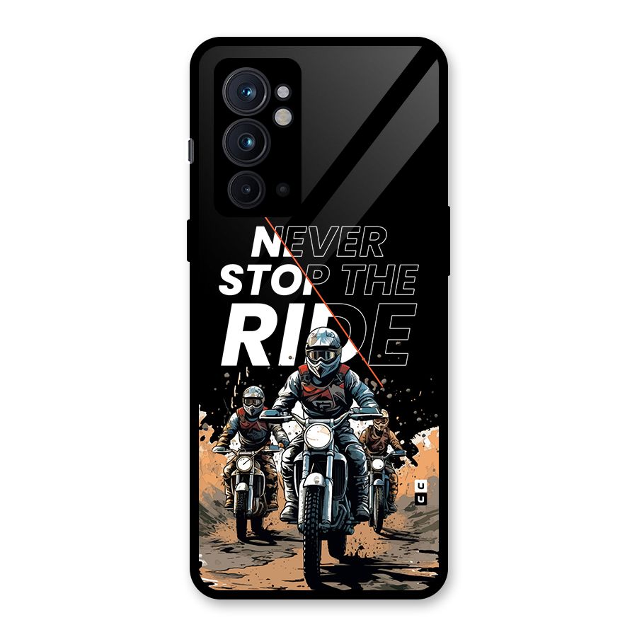 Never Stop ride Glass Back Case for OnePlus 9RT 5G