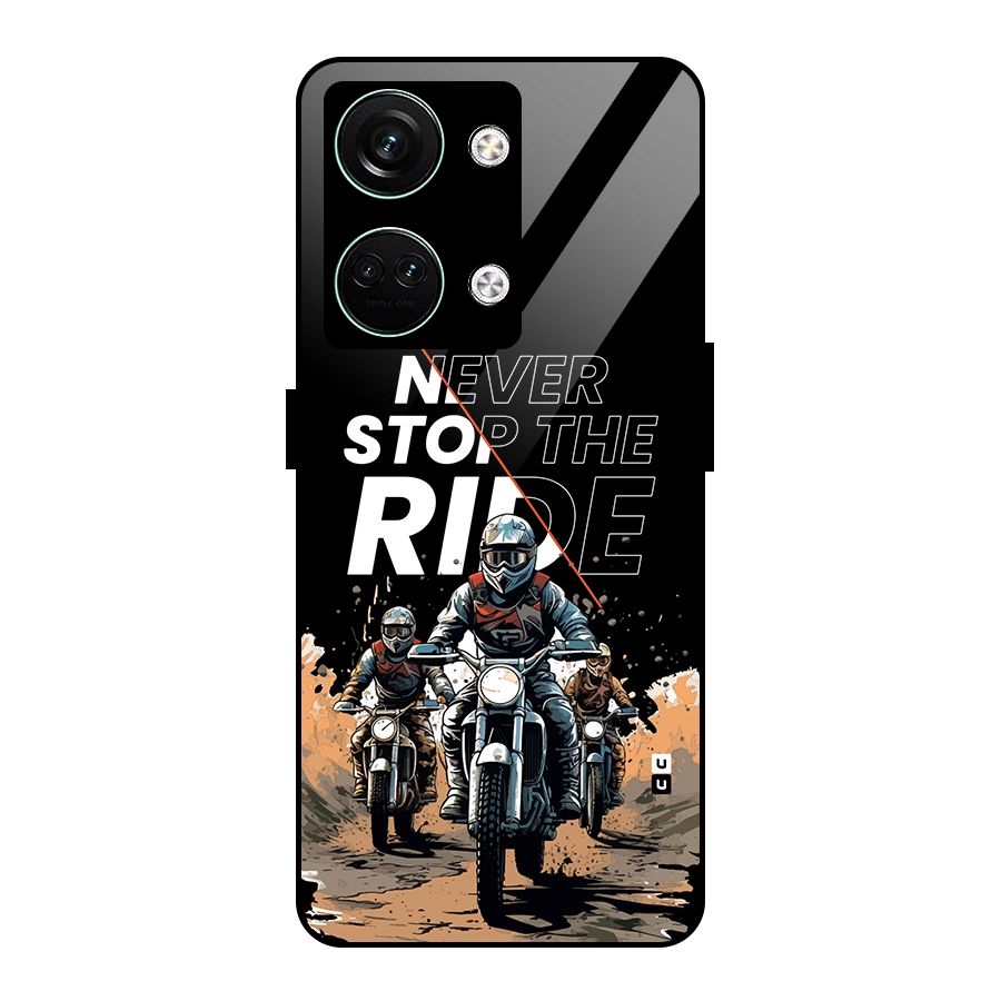 Never Stop ride Glass Back Case for Oneplus Nord 3