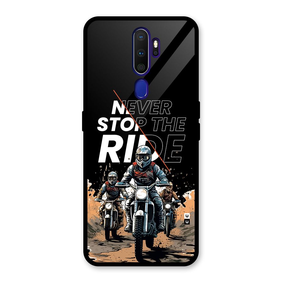 Never Stop ride Glass Back Case for Oppo A9 (2020)