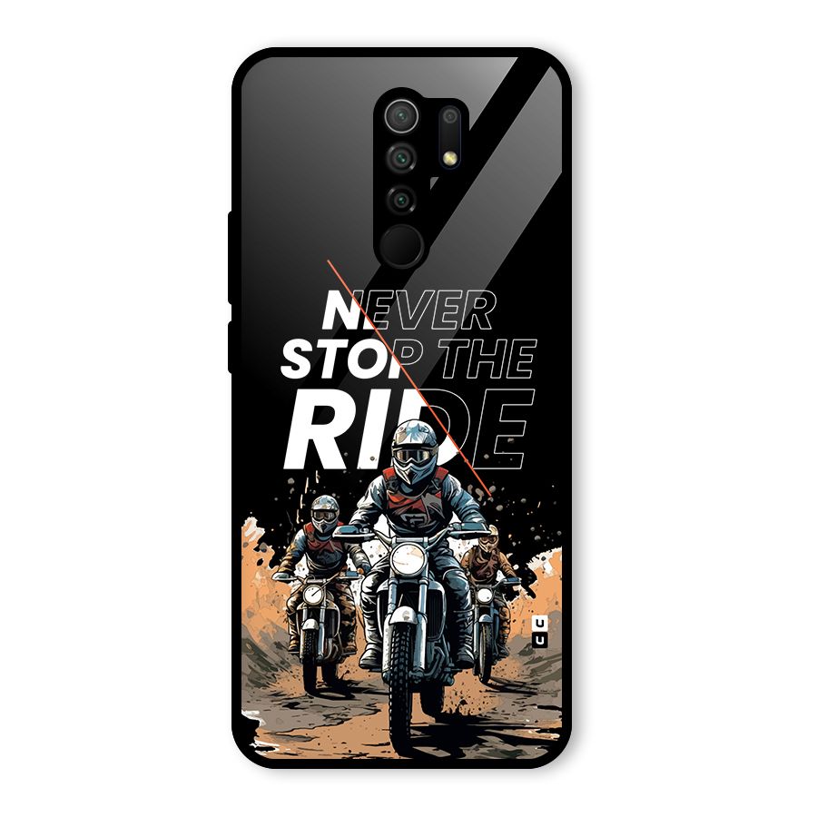 Never Stop ride Glass Back Case for Poco M2