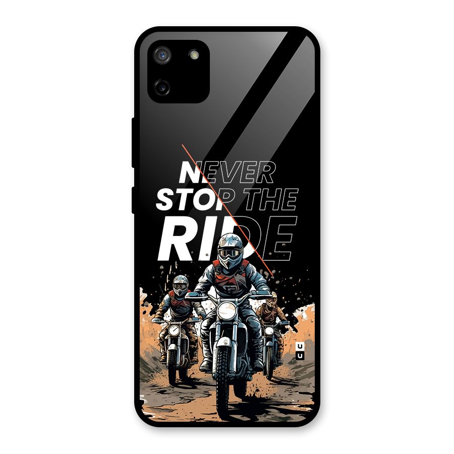 Never Stop ride Glass Back Case for Realme C11