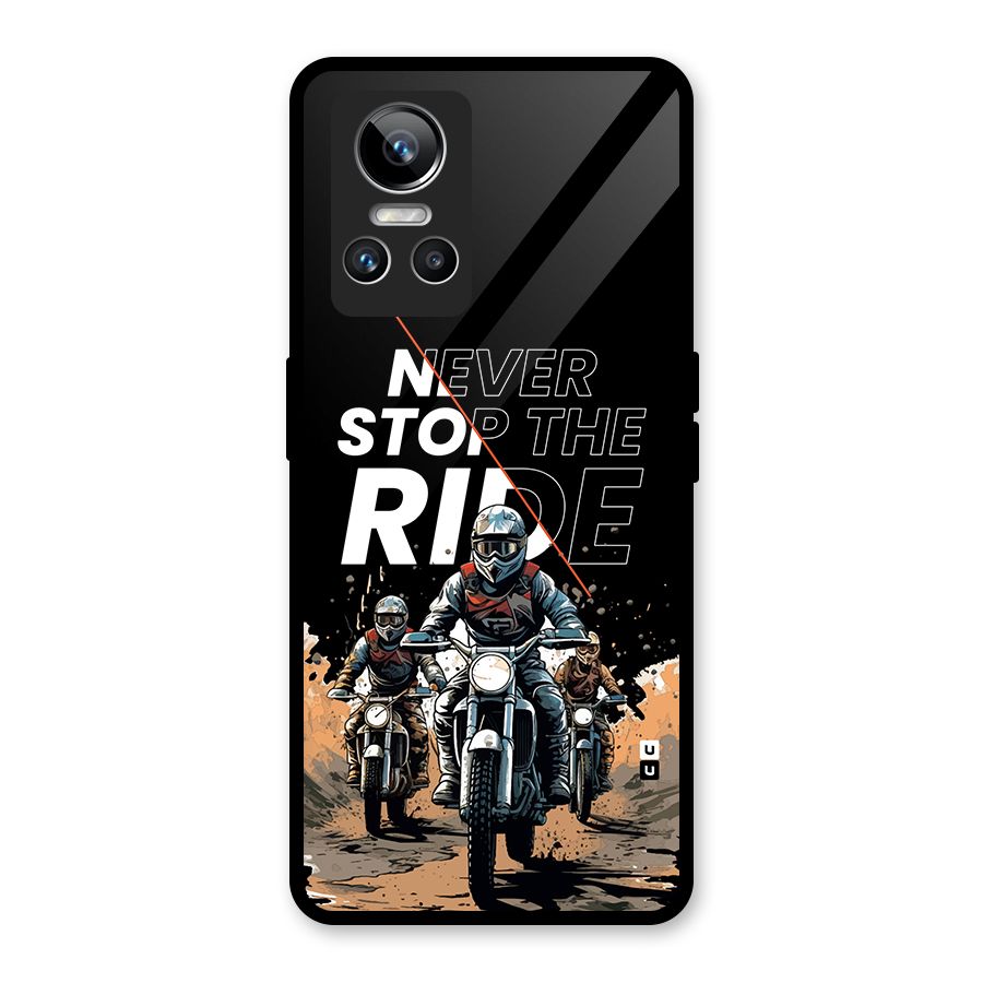 Never Stop ride Glass Back Case for Realme GT Neo 3