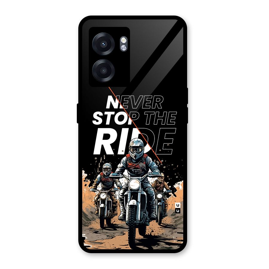 Never Stop ride Glass Back Case for Realme Narzo 50 5G
