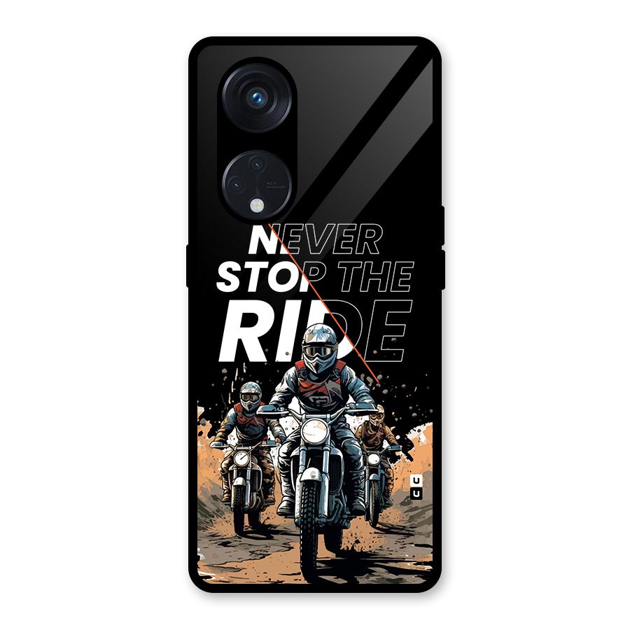 Never Stop ride Glass Back Case for Reno8 T 5G