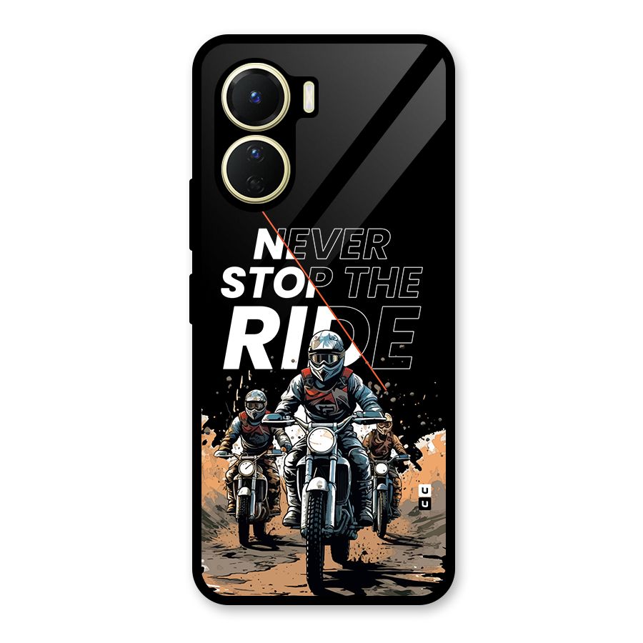 Never Stop ride Glass Back Case for Vivo Y56