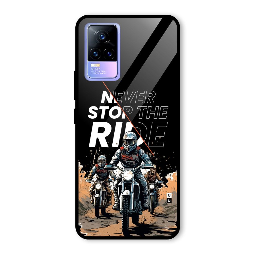 Never Stop ride Glass Back Case for Vivo Y73