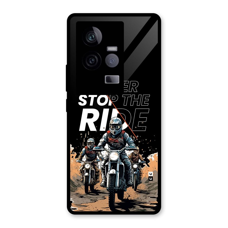 Never Stop ride Glass Back Case for Vivo iQOO 11 5G